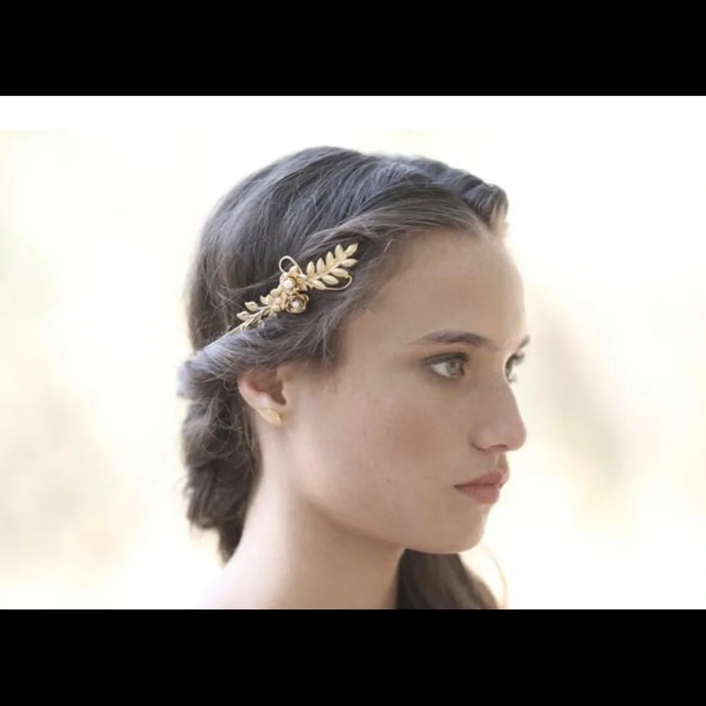 Gold Leaf Floral Headband - Women Accessories Hair Accessory